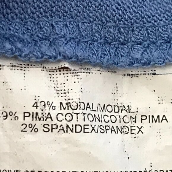 Tory Burch Lidia Ruffle Polo Shirt Women S Blue 1/4 Button Up Short Sleeve 18060 - Picture 11 of 13